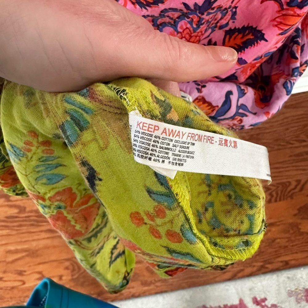 Anthropologie Mabel Mini Dress Size Small $198 Flowy long sleeve rainbow medium - Picture 10 of 11